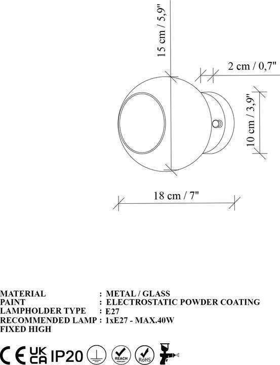 Image du produit Opviq Benek Wall Lamp (E27)