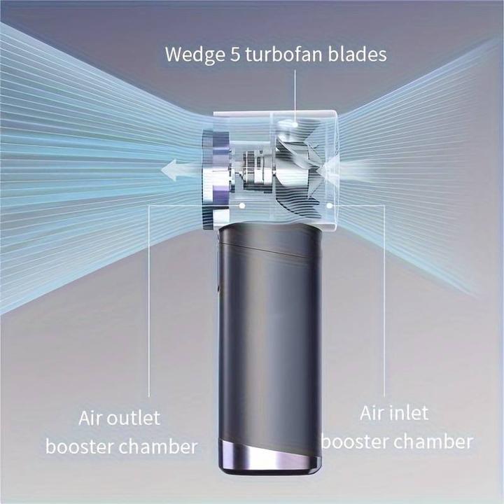 Produktbild PhoneLook Kompakter leistungsstarker tragbarer Ventilator mit 100 Geschwindigkeitsstufen und LED-Anzeige