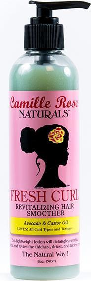 Immagine prodotto Camille Rose Fresh Curl Revitalising Hair Smoother 240ml con Avocado e Olio di Ricino Biologici - Aroma di Pesca (Lozione corpo, 240 ml)