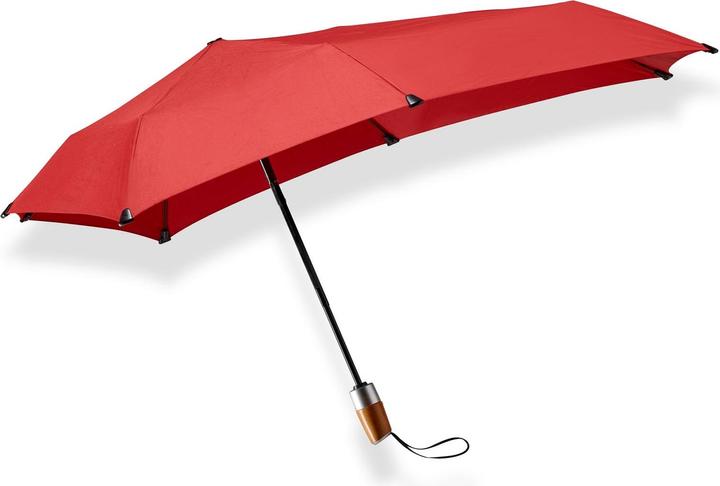 Senz Mini Automatic Deluxe Foldable Storm Regenschirm, Passion Rot