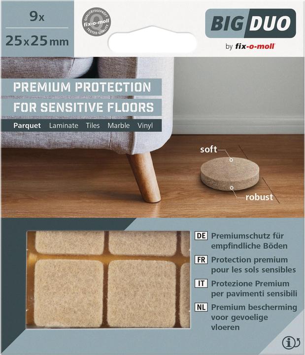 Fix-o-moll Parquet gliders (Parquet floor gliders, 9 Piece)