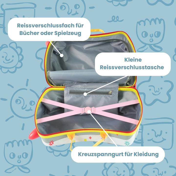 Produktbild Hermex Kinderkoffer Hartschalenkoffer Reisegepäck Kindertrolley Koffer (18 l, Handgepäck (bis 50l))