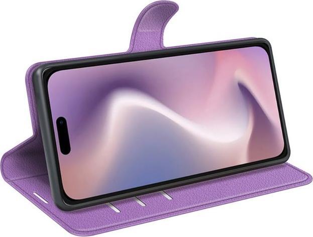 Produktbild MU Classic Litchi Leder Bookcover Series (Apple iPhone 16 Pro)