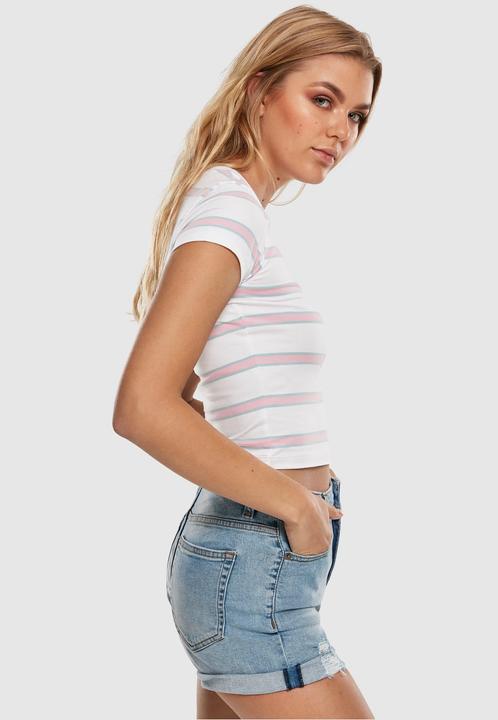 Produktbild Urban Classics Ladies Stripe Cropped Tee (XS)