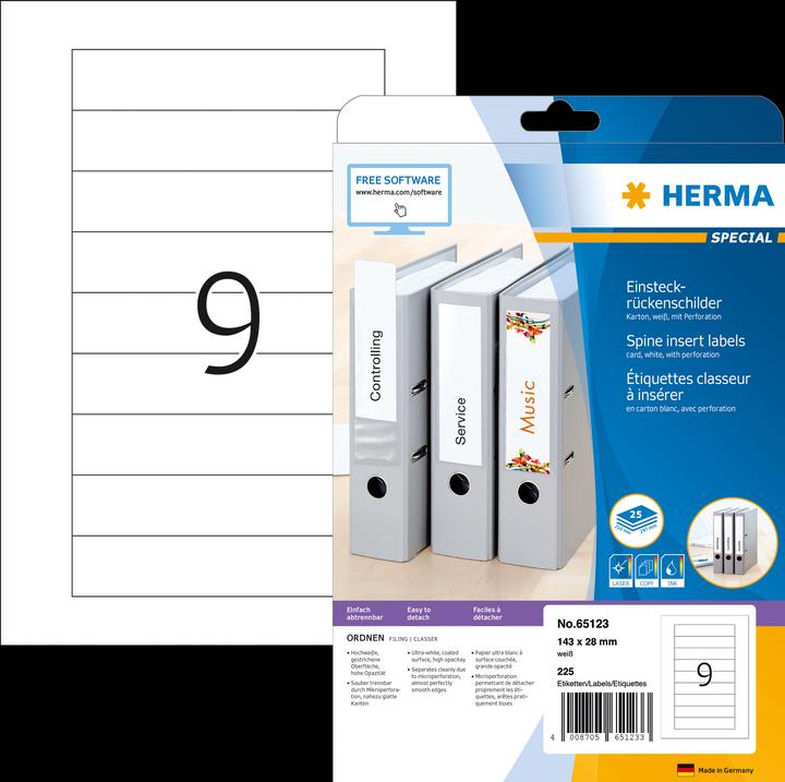 Produktbild HERMA Ordner-Rückenschilder A4
