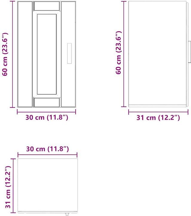 Actual product image VidaXL Lyman (30 x 31 x 60 cm)