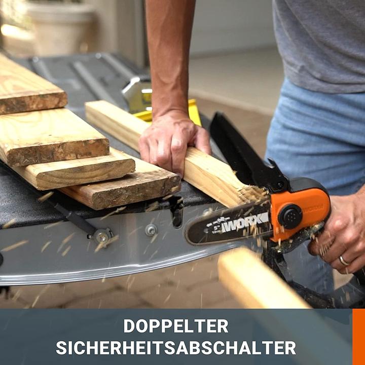 Productafbeelding Worx Accu snoeizaag voor één hand 20V (Accu kettingzaag)
