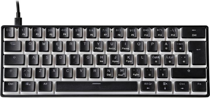 Actual product image Deltaco DK475 Mechanical 60% Keyboard, Pudding Keycaps, Hot swap (CH, Cable)