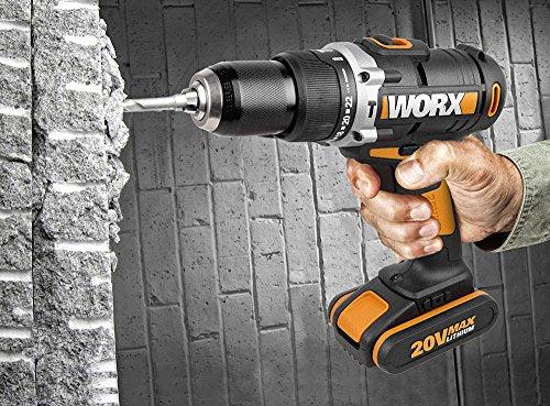Image du produit Worx Kit perceuse-visseuse à percussion 20V WX372 (Fonctionnement sur batterie)