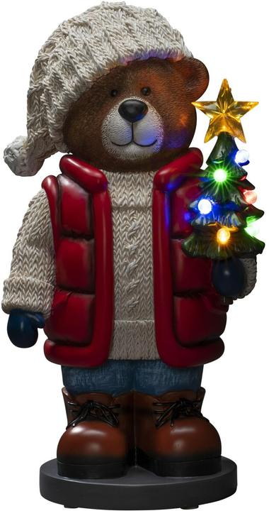 Actual product image Konstsmide LED Figure Fibre Optic Teddy Bear, 8 Diodes, 18 cm, Multicoloured