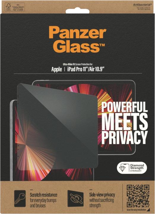 Actual product image PanzerGlass Privacy (1 Piece, iPad Pro 11 2020 (2. Gen), iPad Pro 11 2021 (3rd Gen), iPad Air 2020 (4. Gen))