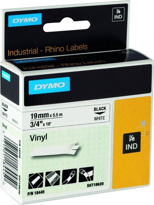 Actual product image Dymo Rhino vinyl tape, black (8.50 cm, White)