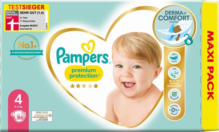 Produktbild Pampers Premium Protection (Gr. 4, Halbmonatsbox, 86 Stück)