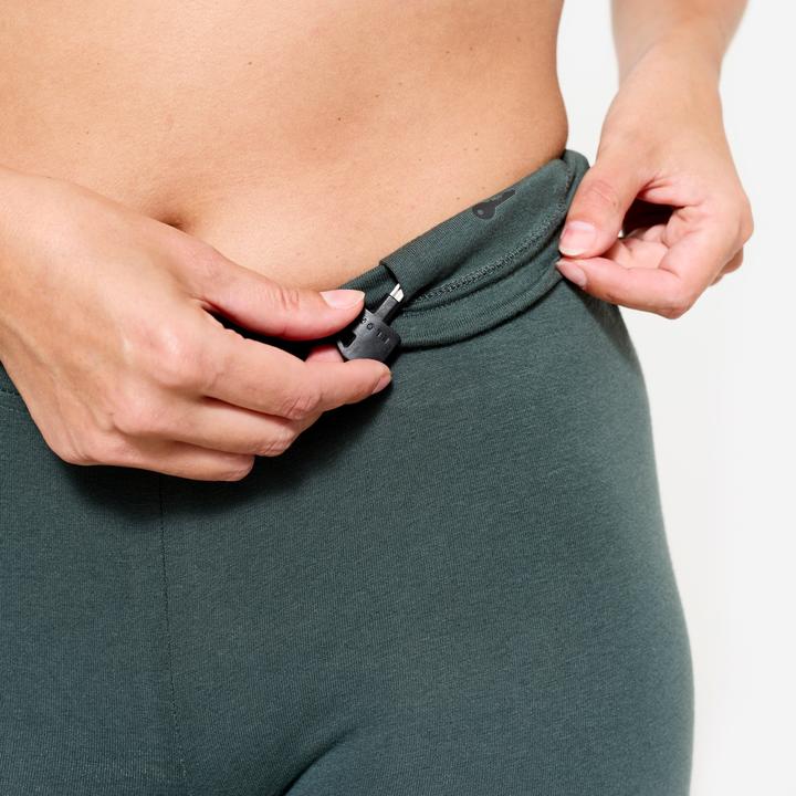 Image du produit Domyos Legging de fitness slim femme, vert kaki (W30/L31)