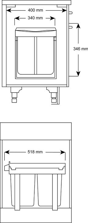Actual product image Relaxdays Built-in bin (20 l)