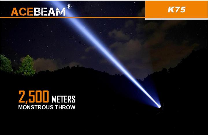 Actual product image AceBeam K75 LED Thrower Searchlight 6300 Lumen (25 cm, 6300 lm)