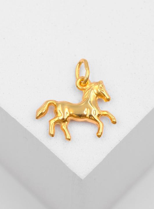 Immagine prodotto Muau Ciondolo cavallo oro giallo 750, 16x15 mm (Oro giallo 750/18 carati)