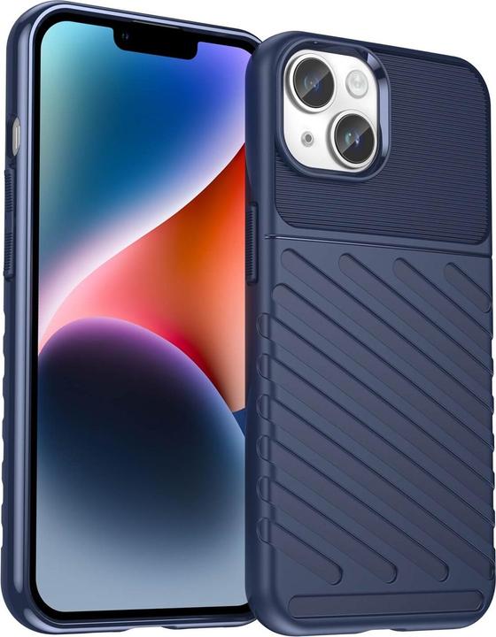 Produktbild Cover-Discount iPhone 15 - Textur Gummi Hülle blau (Apple iPhone 15)