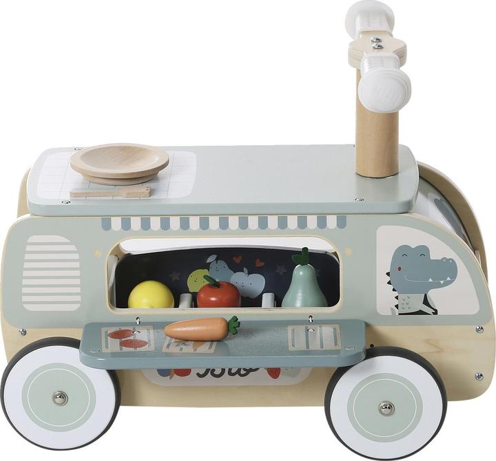 Produktbild Vertbaudet Baby 2-in-1-Rutschfahrzeug mit Gemüsestand und Spielküche, Holz FSC®