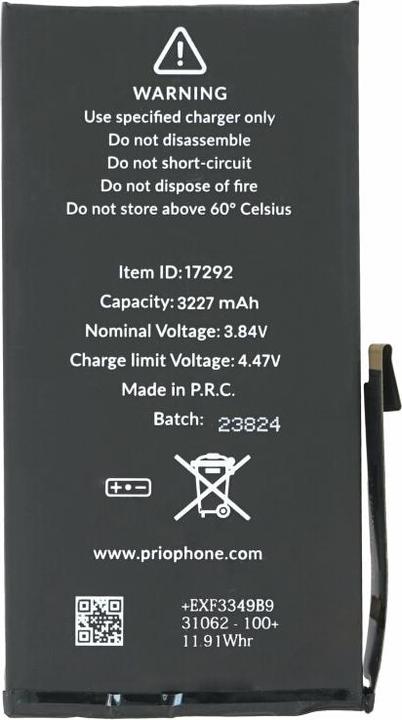 Produktbild prio Akku für iPhone 13 (Universeller APN)