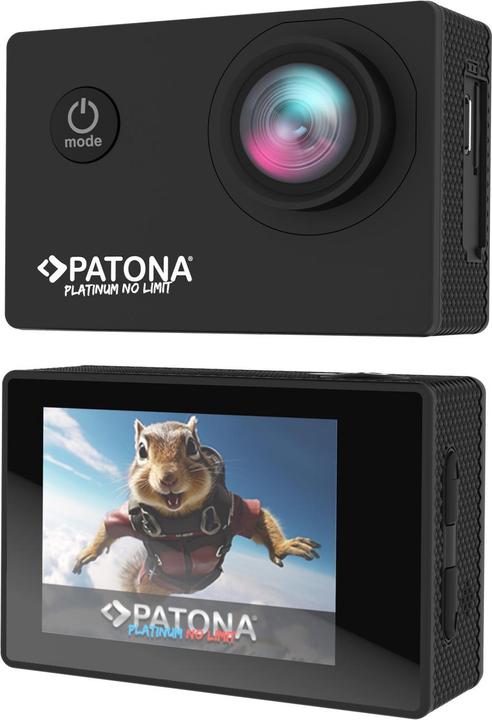Actual product image Patona BIG SET Action Cam Life SL3 4K 120fps 16mp 120° 4G+IR Akkus+Dualladegerät+64GB Karte+Zubehör (Wi-Fi)