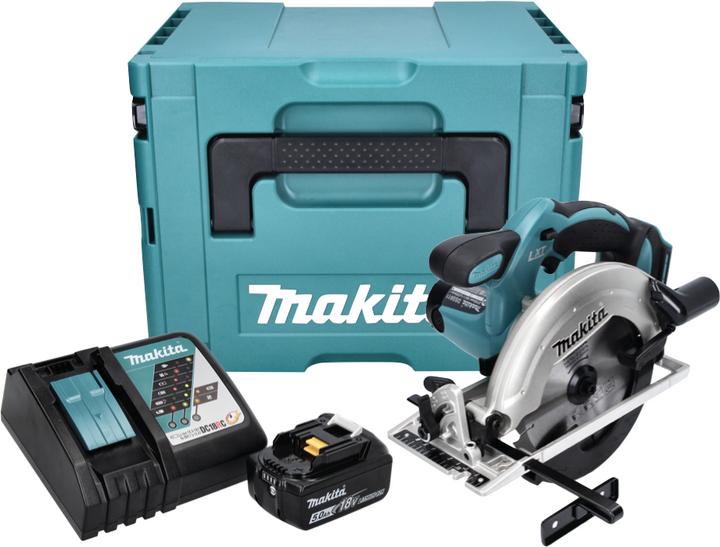 Image du produit Makita DSS 611 RT1J 18V Li-ion Scie Circulaire sans fil 165mm + Coffret Makpac + 1x Batterie BL1805
