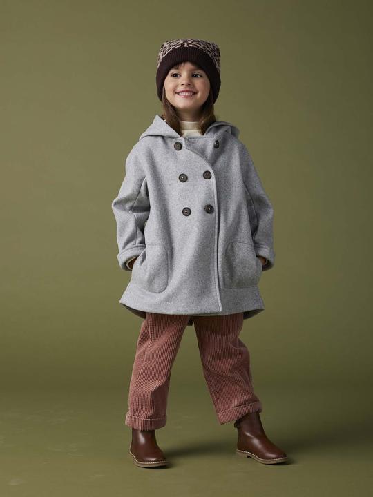 Immagine prodotto Vertbaudet Cappotto da bambina con cappuccio, look in lana (140)