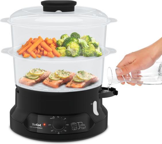 Immagine prodotto Tefal Cuocitore a vapore Minicompact VC139810 2 cestelli a libera installazione Nero