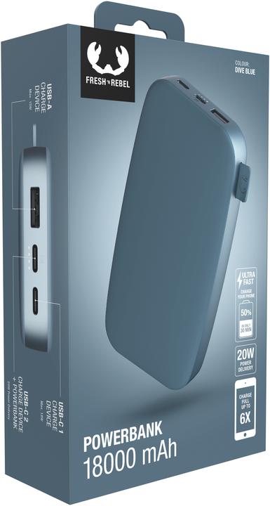 Image du produit Fresh'N Rebel Powerbank (18000 mAh, 20 W, 66.60 Wh)