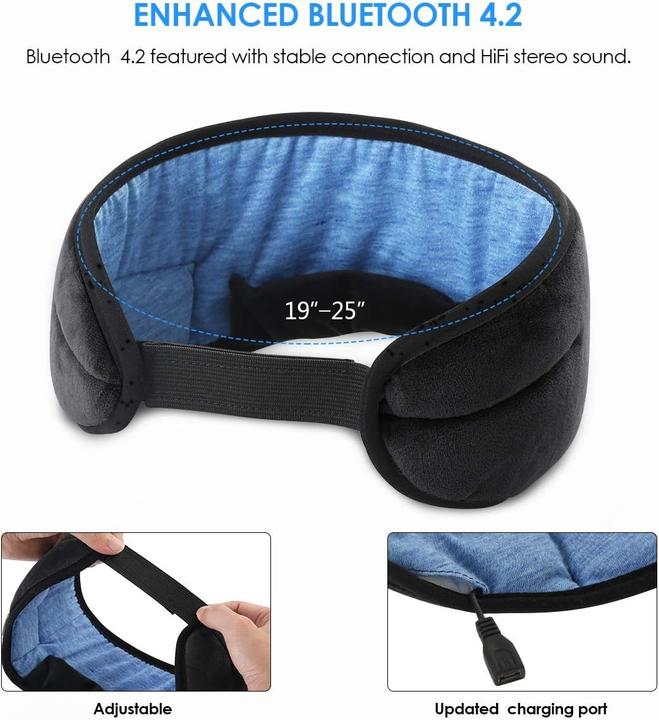 Produktbild Cbx Bluetooth Schlafmaske mit Kopfhörer (keine Geräuschunterdrückung, 8 h, Kabellos)