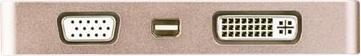 Produktbild StarTech USB-C Video Adapter Multiport - Rotgold - 4-in-1 USB-C auf VGA DVI HDMI oder mDP Display Adapter... (HDMI, DVI, VGA, Mini DP, 10.40 cm)