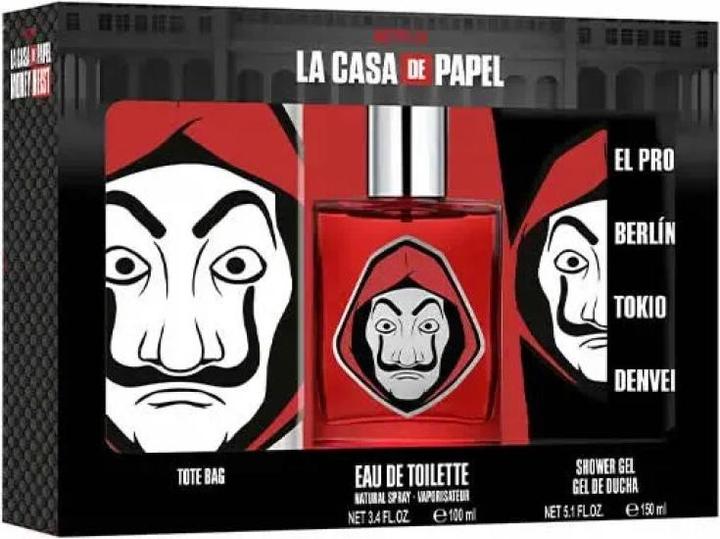 Immagine prodotto Netflix AIR-VAL LA CASA DE PAPEL EDT 100+GEL+BOL