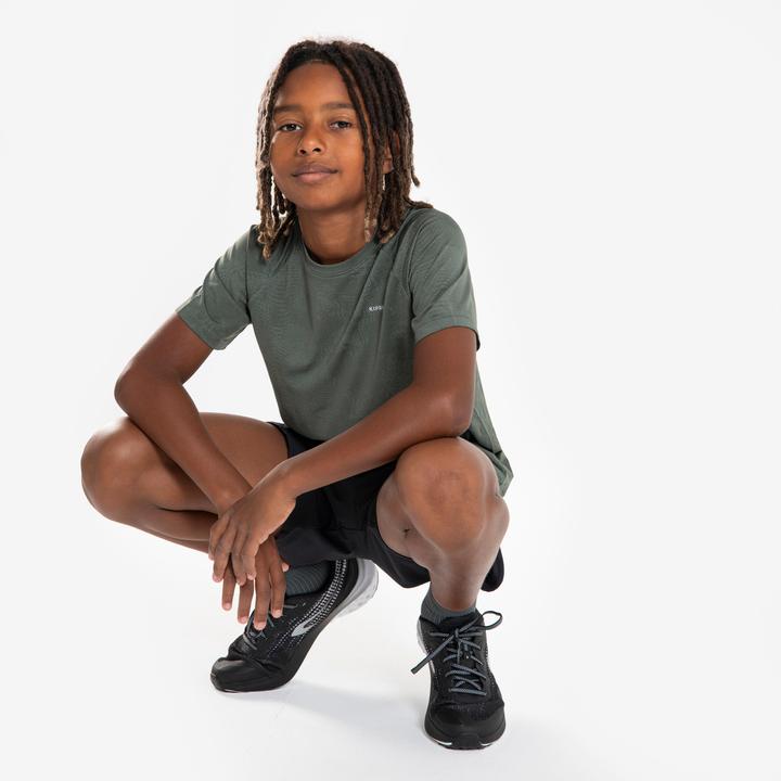 Actual product image Kiprun Laufshirt kurzarm Kinder nahtlos - TS Light 900 khaki (128)