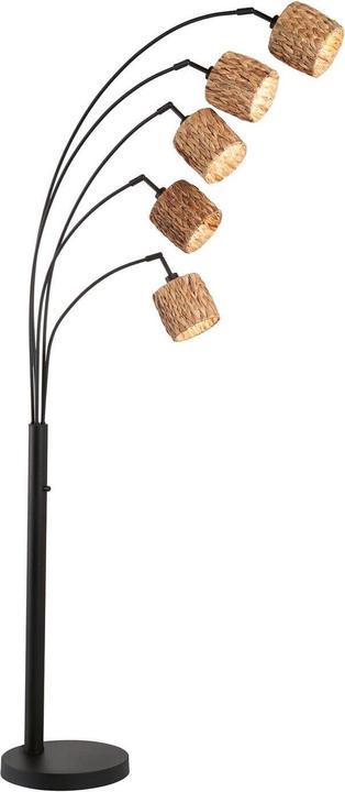 Fischer & Honsel Honsel Hyazinthe Stehleuchte 5-fach E14 schaltbar Lampenschirm Wasserhyazinthe natur sands (E14)