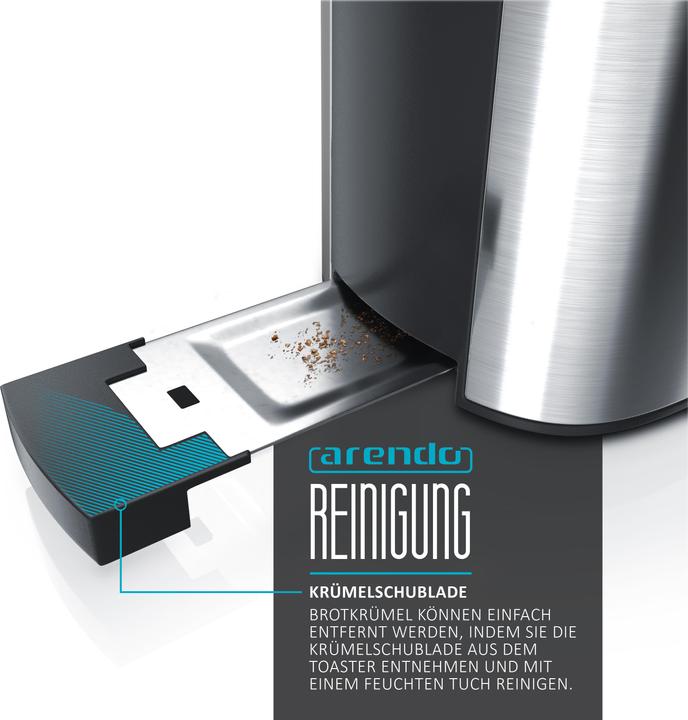 Actual product image Arendo Toaster long slot, bun warmer, heat-insulating housing, display