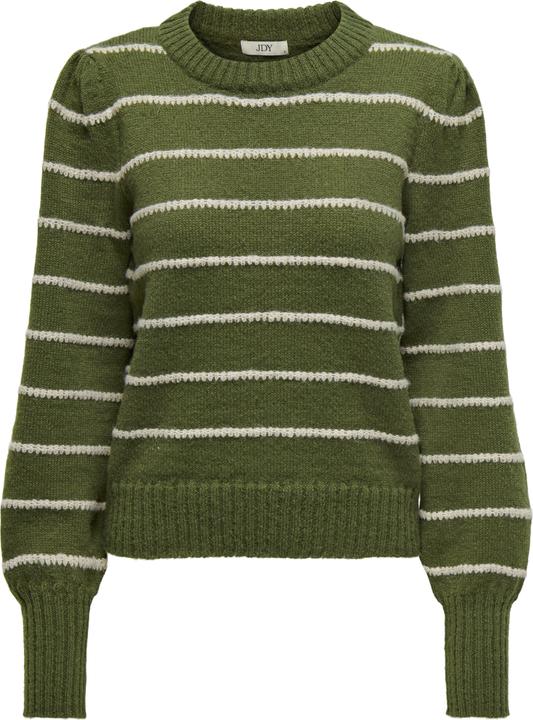Immagine prodotto JdY Vestibilità regolare Collo alto Polsini lunghi Maniche a sbuffo Pullover Maglione in maglia (L)