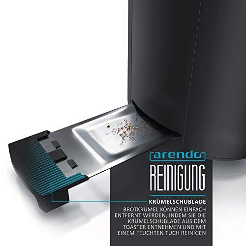 Image du produit Arendo Grille-pain en acier inoxydable à fente longue 4 tranches