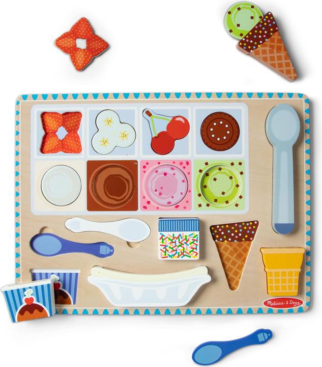 Produktbild Melissa & Doug Ice Cream Wooden Magnetic Puzzle (31006) (16 Teile)