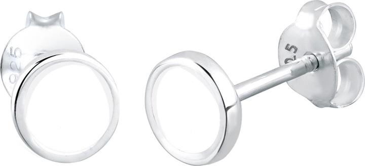 Elli Ohrringe Basic Geo Kreis Emaille 925 Sterling Silber (Emaille, 925er Sterling Silber)