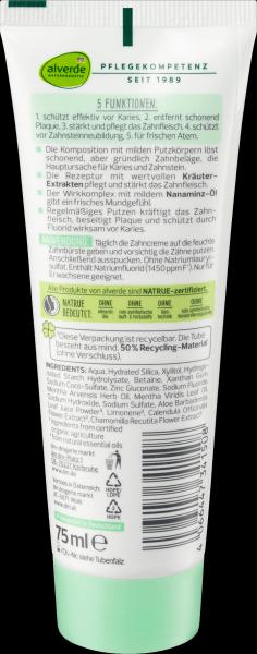 Produktbild dm alverde Zahnpasta 5in1 Nanaminze (75 ml)