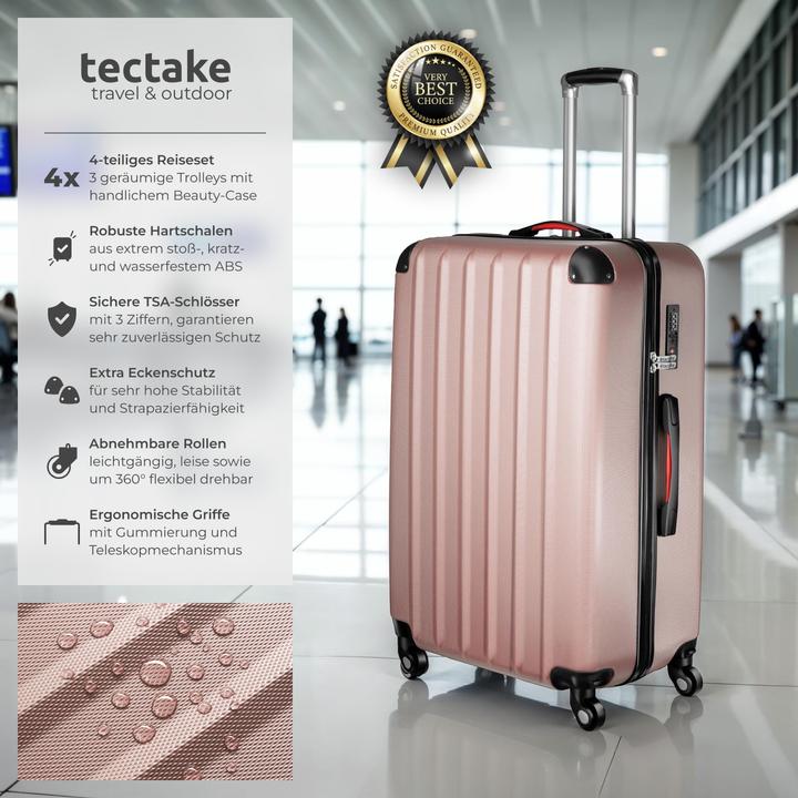 Actual product image tectake Suitcase Set Suitcases Trolleys Trolley Set Hardcase trolley (90 l, M (50 - 90l))