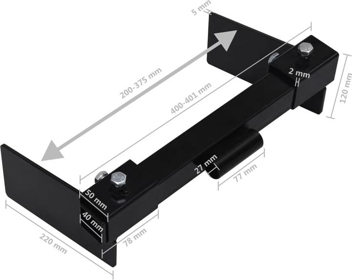 Produktbild VidaXL Schneepflug-Adapter für Rasenmäher (Rasenmäher, Gartenmaschinen Ersatzteile)