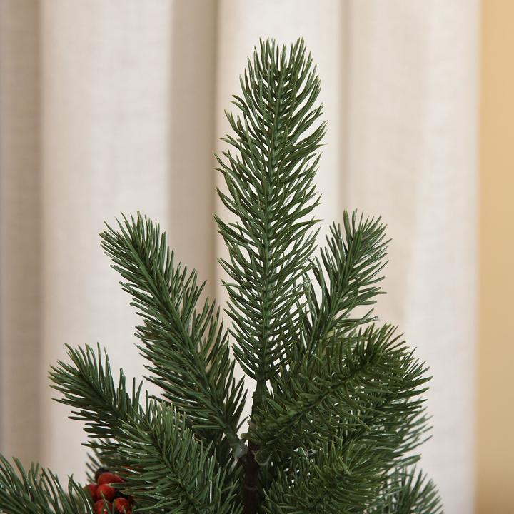 Produktbild Homcom Künstlicher Weihnachtsbaum für den Tisch mit Sockel in Sackleine verpackt