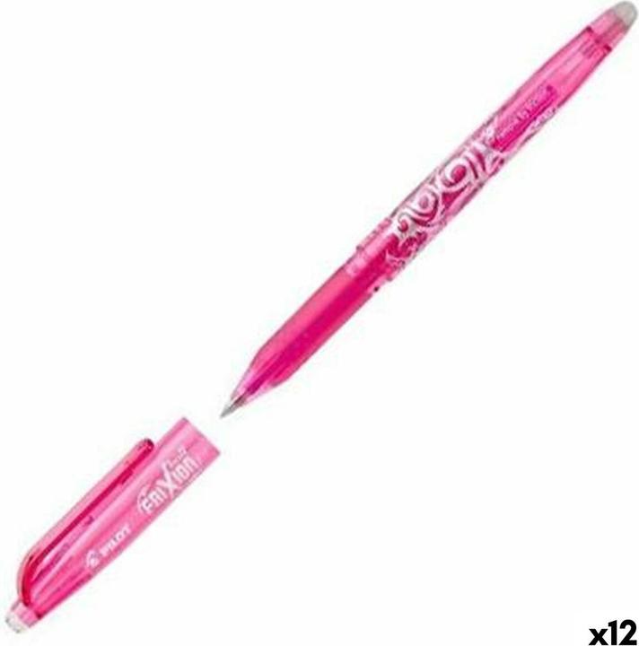 Actual product image Pilot Frixion Point Erasable Rollerball 0.5 mm, Pink, Box of 12 (Pink, 12 x)