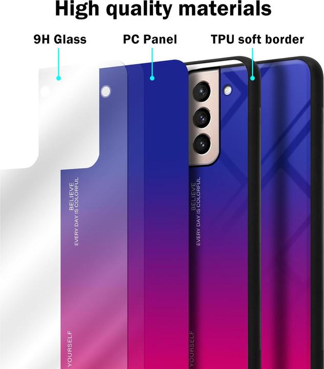 Immagine prodotto Cadorabo Copertura in vetro TPU 2 colori (Samsung Galaxy S21+)