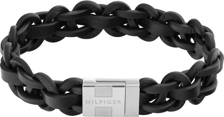 Immagine prodotto Tommy Hilfiger Bracciale magnetico in pelle intrecciata (19 cm, Cuoio, Acciaio inossidabile)
