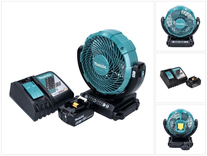 Makita DCF 102 RG1 Batteria Ventilatore Ventilatore 18 V 18 cm + 1x batteria 6,0 Ah + caricatore