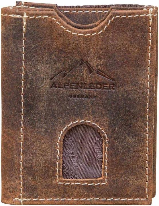 Alpenleder Portemonnaie Pocket Old Havanna
