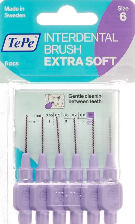Image du produit TePe Interdental Brush 1.1mm x-soft violett (6 x, 1.10 mm)