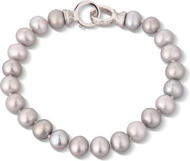 Produktbild JVD Dezentes echtes graues Süsswasserperlenarmband
